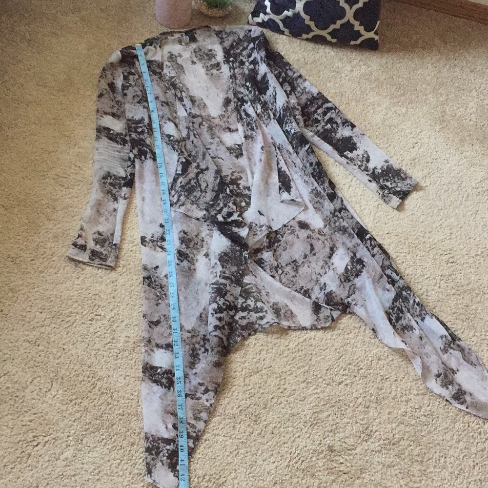 H&M silky patterned cardigan sz 2 - Picture 7 of 7